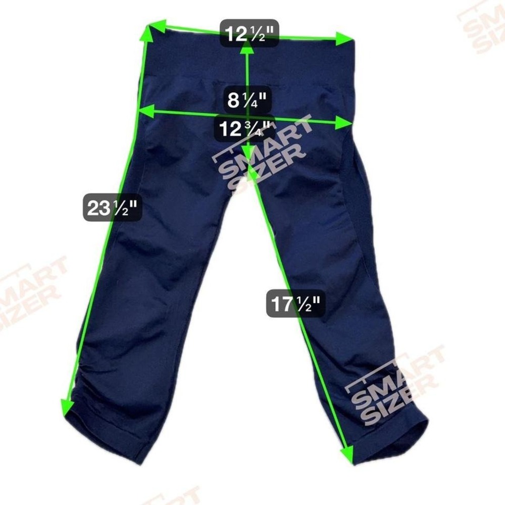 GapFit Motion Navy Blue Athletic Cropped Leggings Ruched‎ Bottoms Women's M